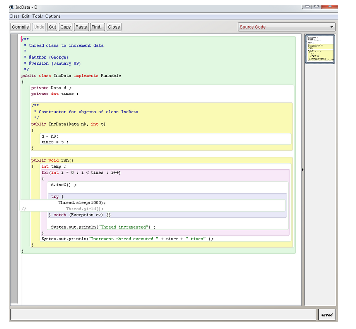 variants using inheritance and implementing runable interface) and threads using oin method