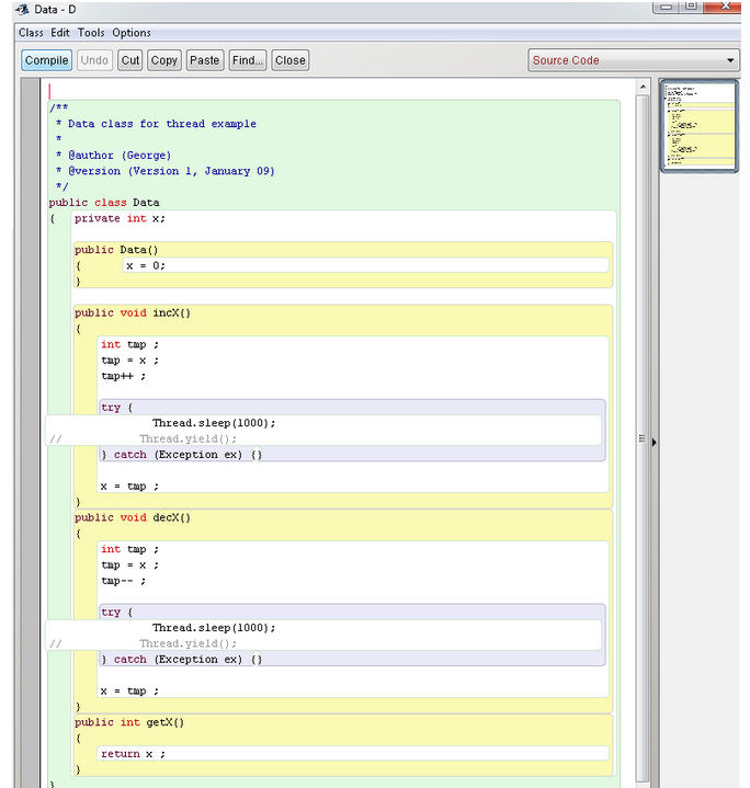 thread and two child threads in case the shared object is definedby