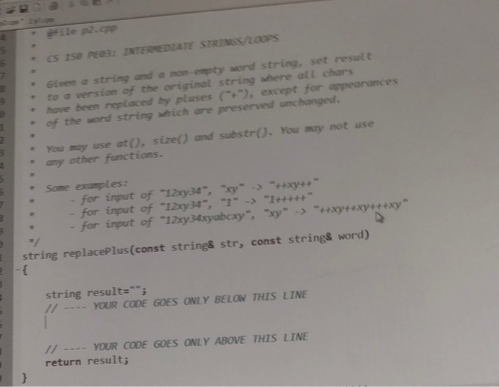  ile .cpp 5 Given string and mm-empty word string, set result