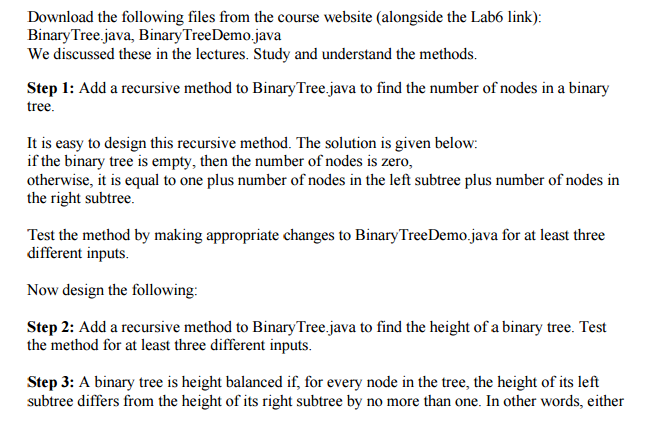  public class BinaryTree { private T data; private BinaryTree parent; private