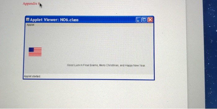 (1) plays a sound file; (2) displays an image moving from the