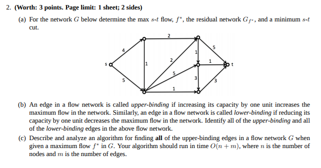  2. (Worth: 3 points. Page limit: 1 sheet; 2 sides) (a)