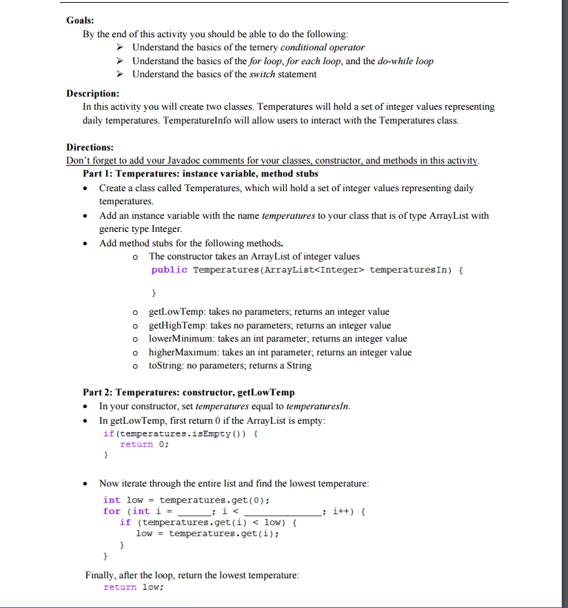 Java please help, I am very confused on how to complete this