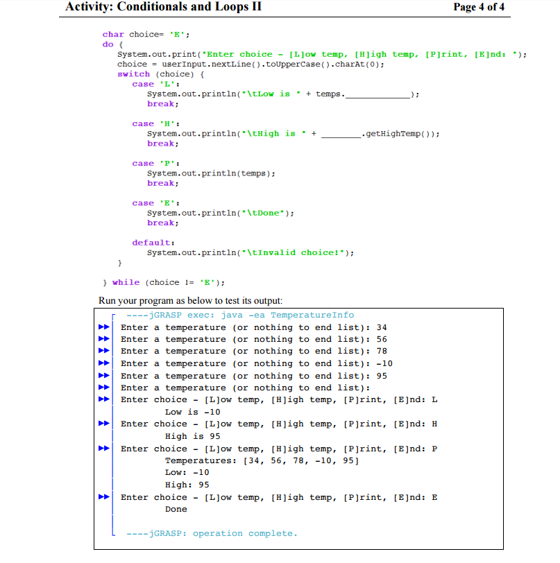 picture. Goals: By the end of this activity you should be able