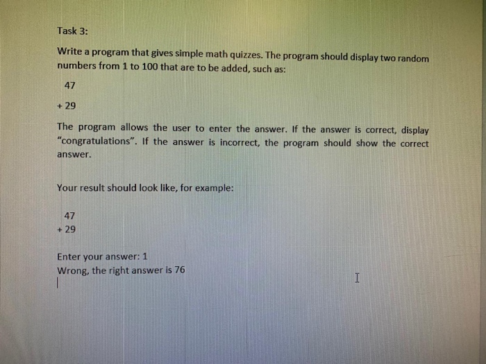  i need code in java please. Task 3: Write a program
