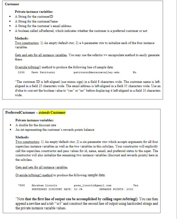 my code: Customer.java package Cust; / public static void main(String[] args) {