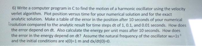  6) Write a computer program in C to find the motion
