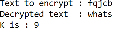 Using java or python, Decrypt a caesar cipher program without the key