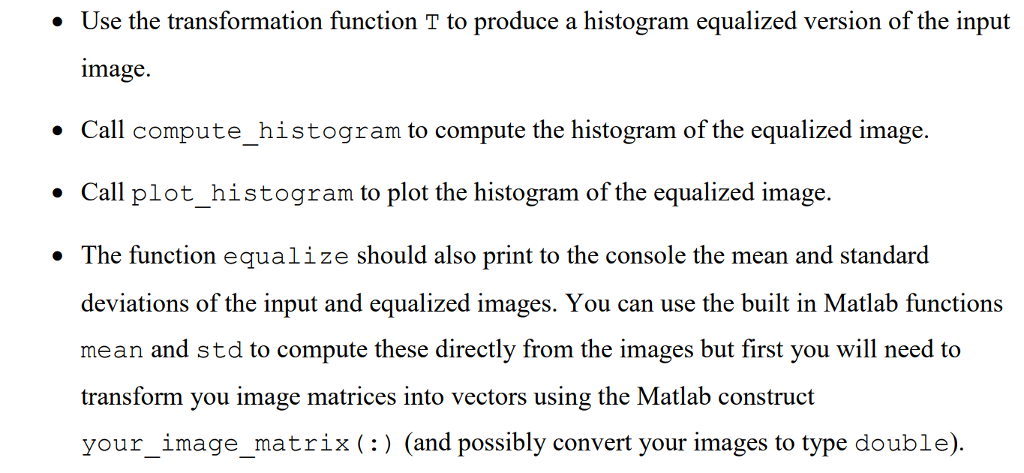 is the normalized histogram of the values in the image. h should