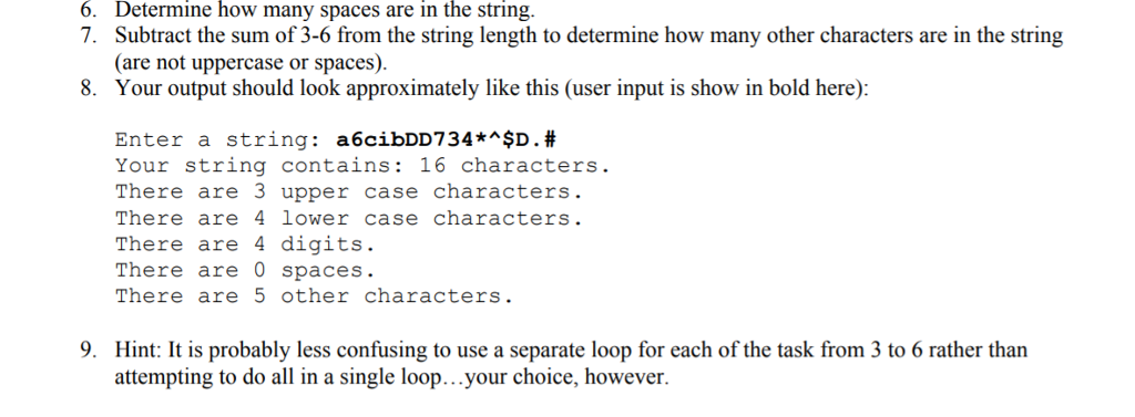 program that performs the following operations 1. Prompt for and accept a