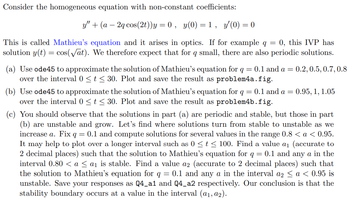 Please provide the Matlab code to solve this question, thank you !!!