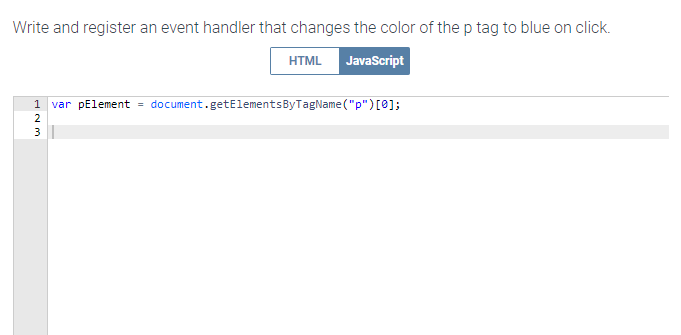 Write and register an event handler that changes the color of