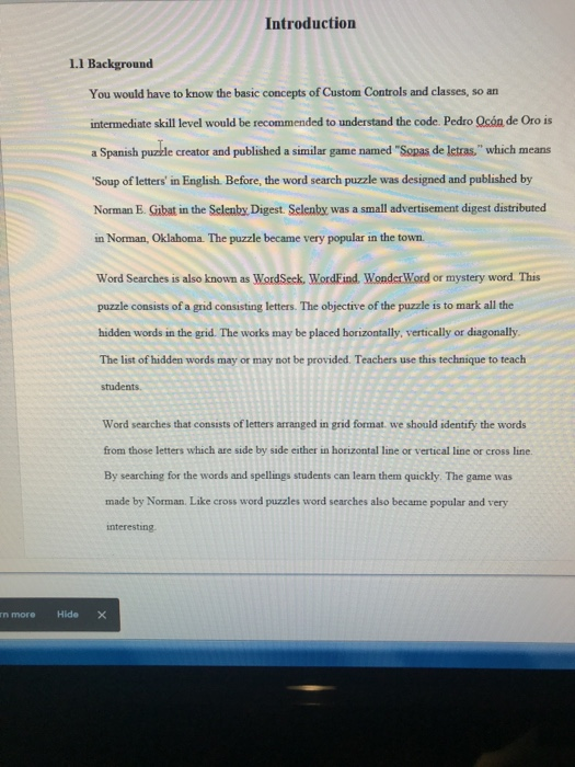  I need help expanding on my background. Im developing an application