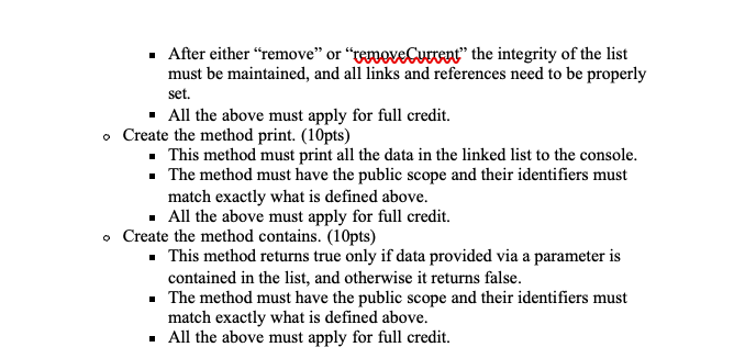 each node in addition to having data and a next link it