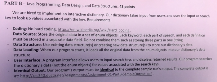  Use java language. For accessing sample output for using data Username