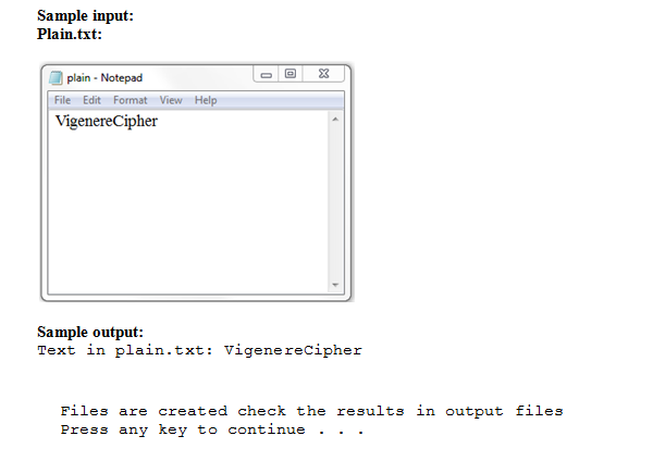 encrypt and decrypt strings of characters using Vigenere cipher the code has