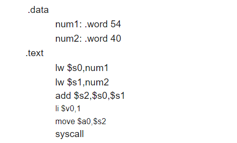 Modify the above/below program (question) to use instruction MULT to multiply