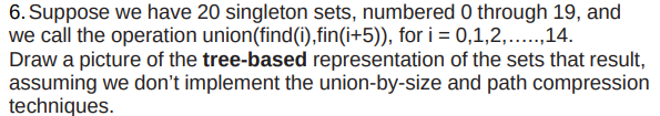  Suppose we have 20 singleton sets, numbered 0 through 19, and