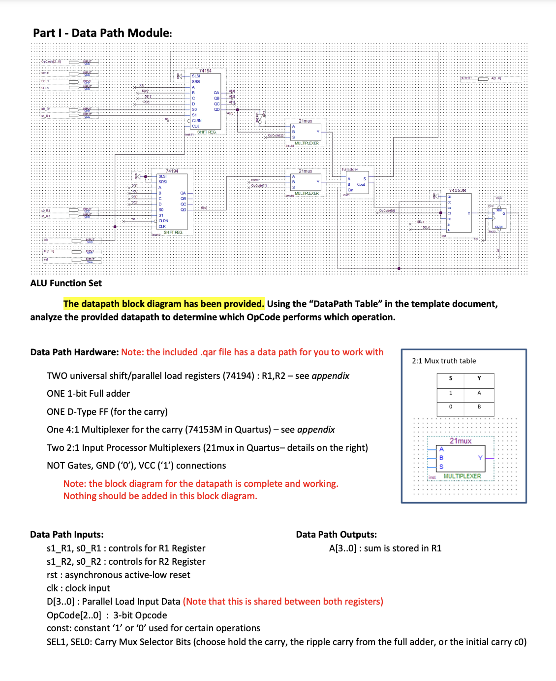 which opcode is performing which Instruction. The add instruction is filled out