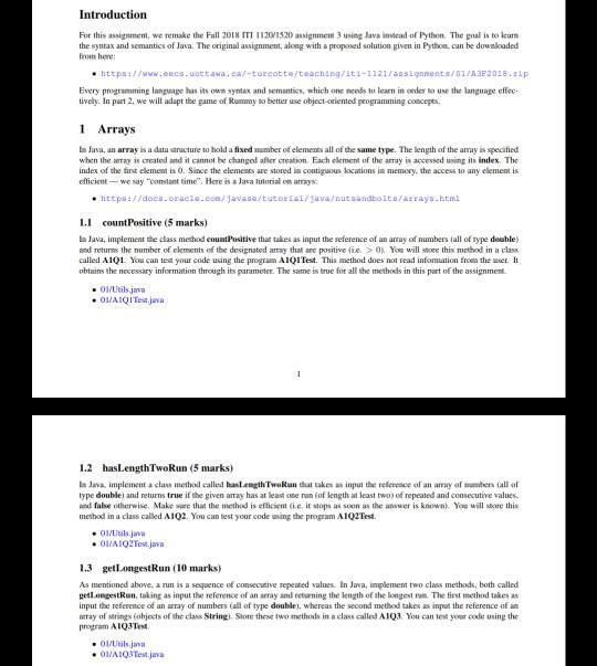  Introduction For this assignment, we remake the Fall 208 ITI 1120V1520