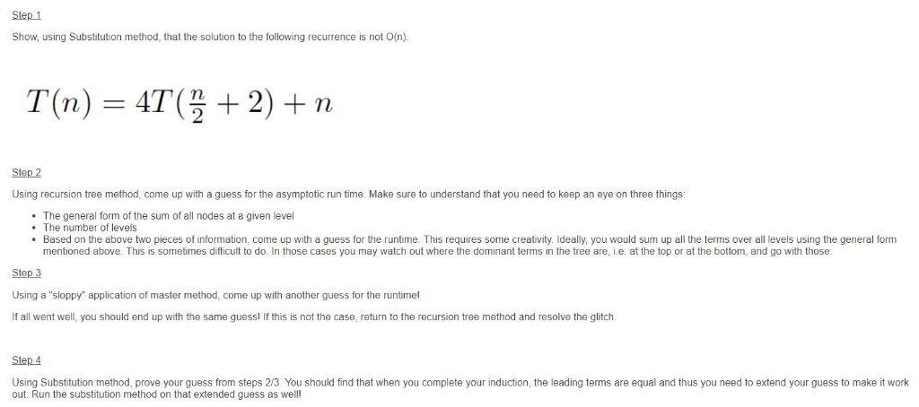  Step 1 Show, using Substitution method, that the solution to the