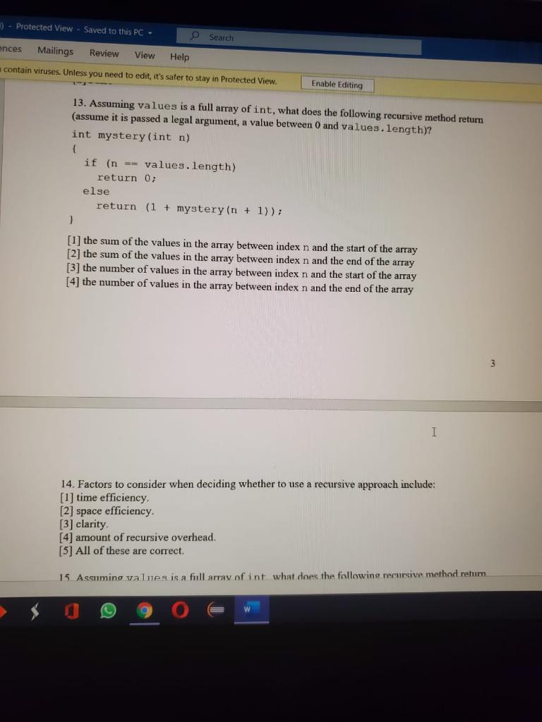  1) - Protected View Saved to this PC - Search ences