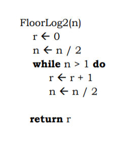 Specify the following: - Base Operation - Construct a function C(n) that