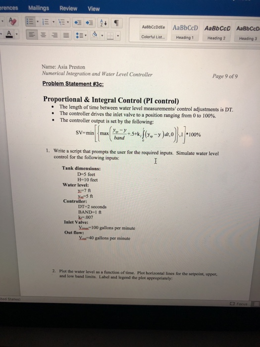 and low band limits. Label and legend the plot appropriately. Collorful List..