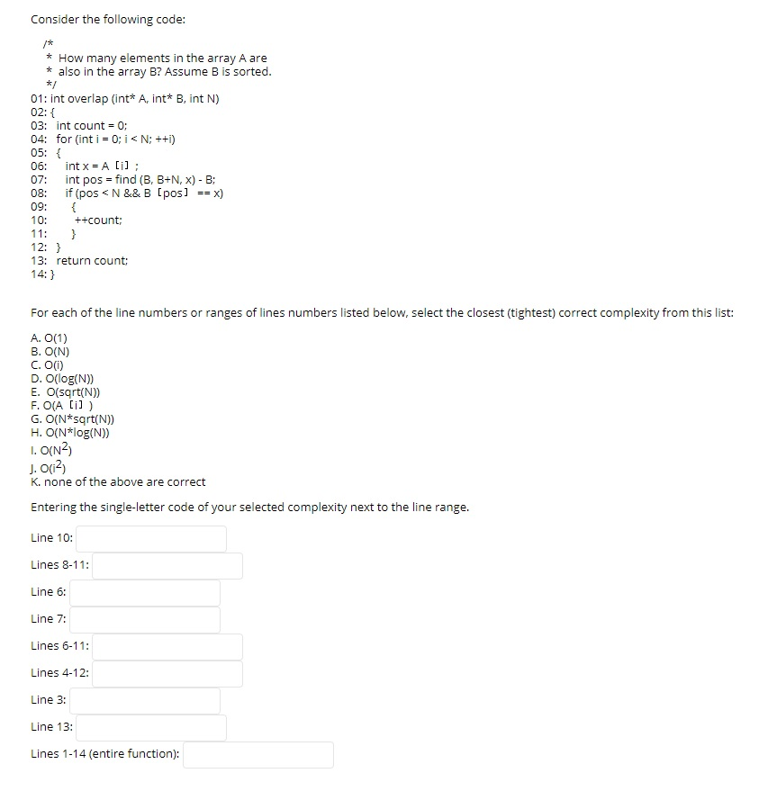  Consider the following code: * How many elements in the array