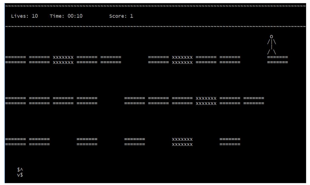 Hey im having trouble with a basic C platform game program. For