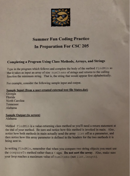  This is for programming one with the java language. This is