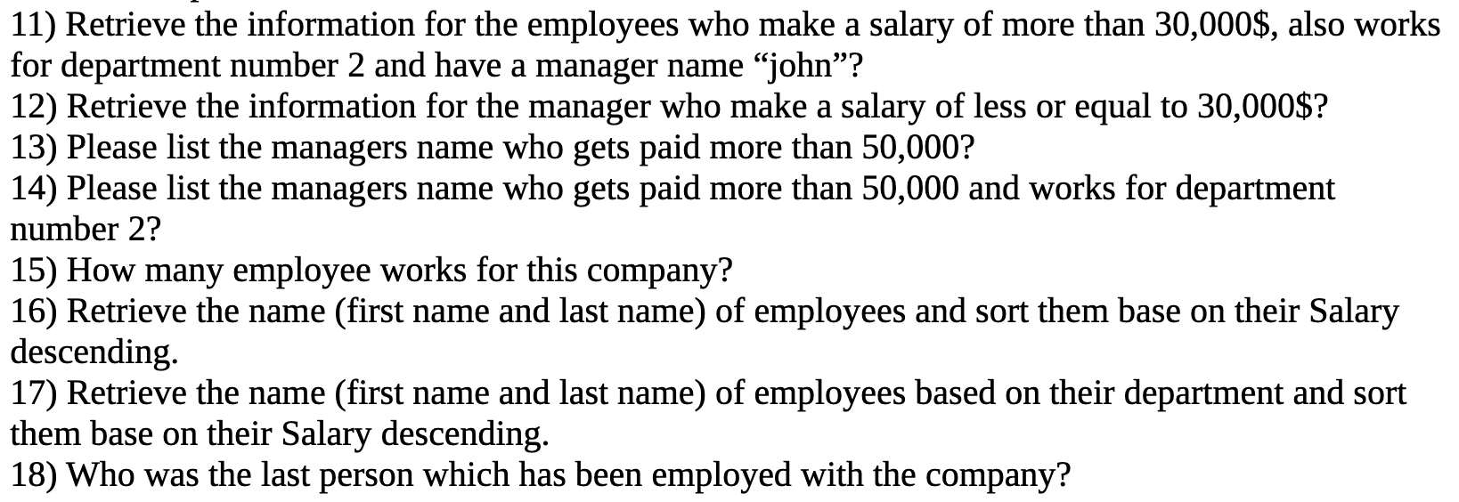 1: Set up the environment which needed to run your queries. This