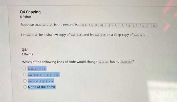 following function is supposed to take in two lists of equal length