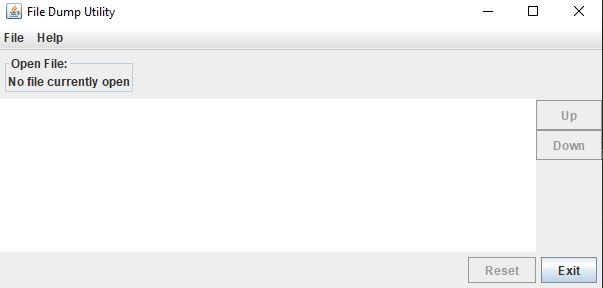 Java Programming Assignment (JavaFX) The image pasted below called LabFileDump.jar shows how