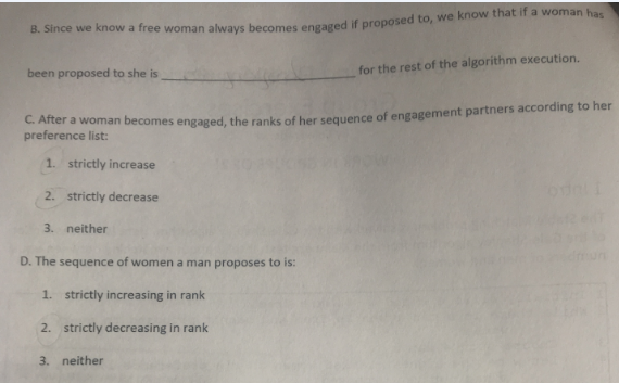 is the description of the Gale-Shapley algorithm from the Kleinberg text. It