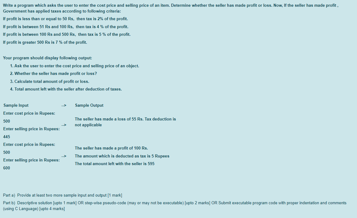 in C language Write a program which asks the user to enter