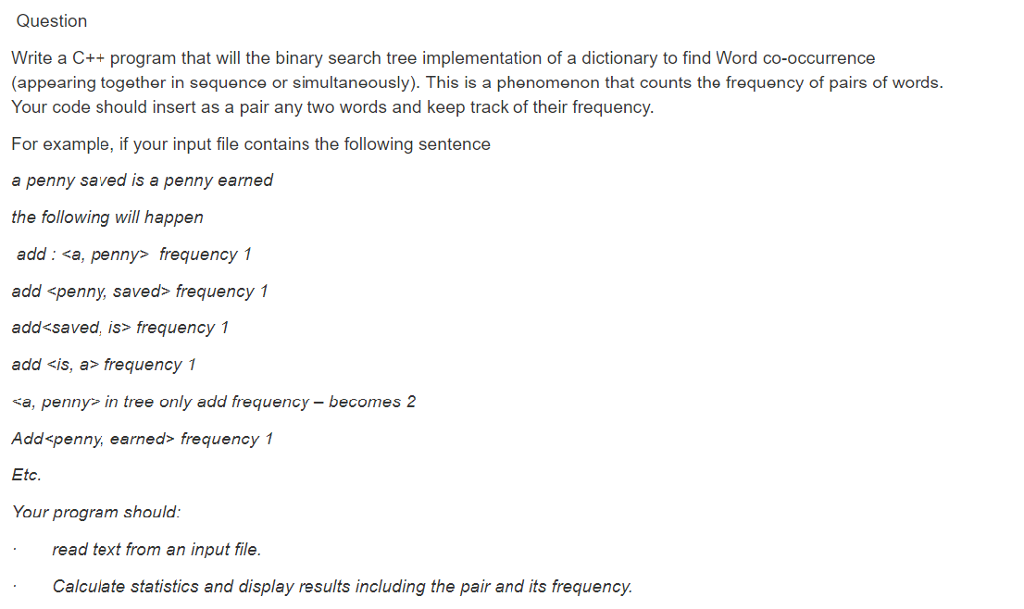 Write a C++ program Question Write a C++program that will the binary