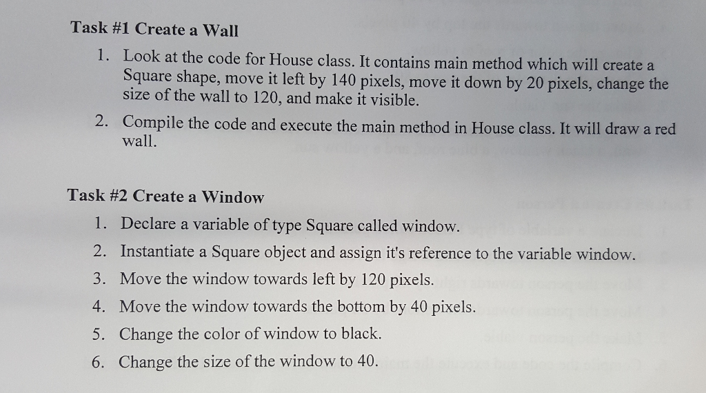 Task #1 Create a wall 1. Look at the code for