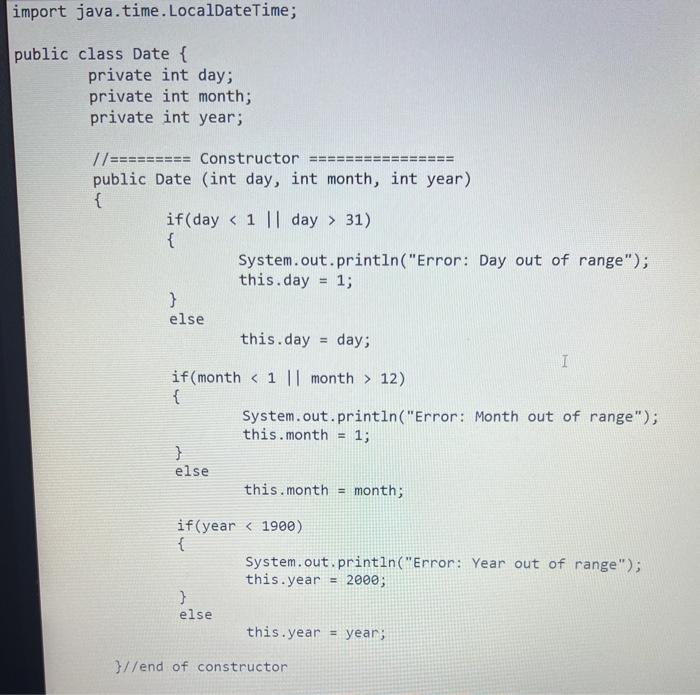 and civillD to "N/A"; and initializes the dateOfBirth (day, month, and year)