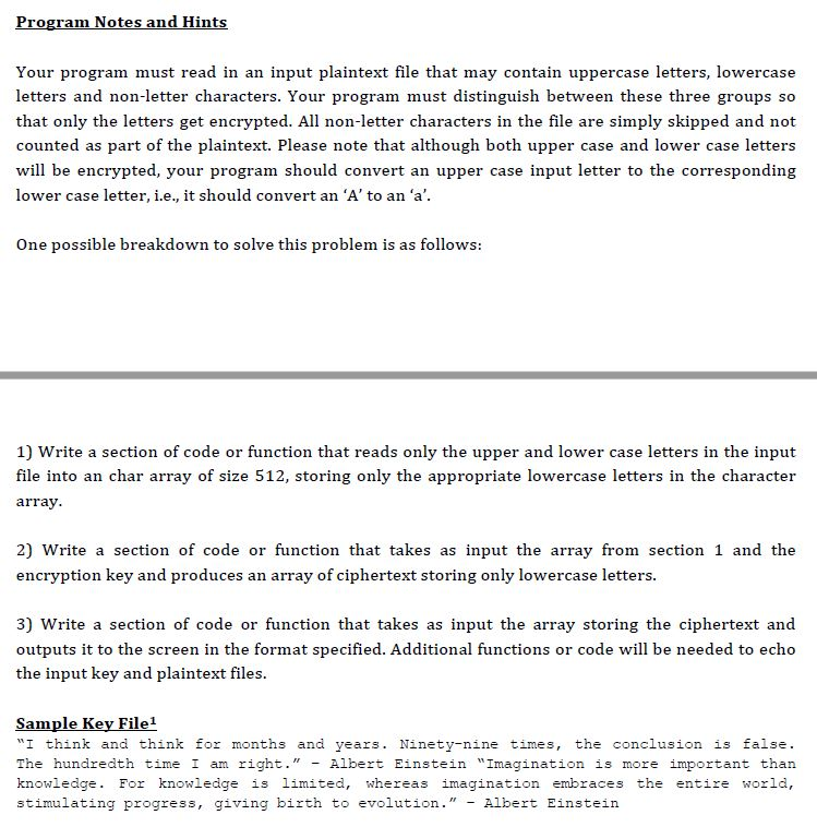 Your program will take two command line parameters containing the names of