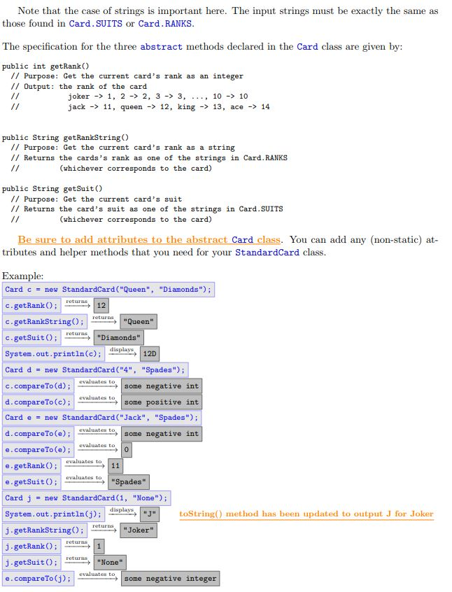 for ranks and suits */ /* do NOT change these */ public