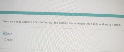 From an e-mail address, one can find out the domain name,