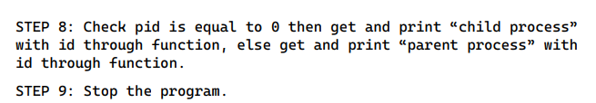 exit() system calls. Simulate suitable command/commands in gedit editor where a child