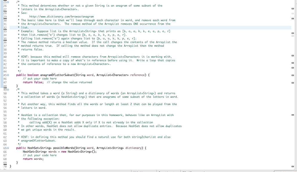 8 The game will use a dictionary of words 10 *The starter