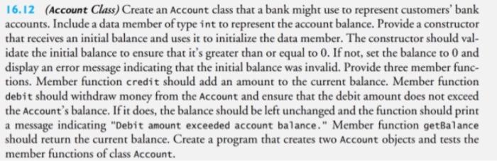 How do you create this in Dev C++ 16.12 (Account Class) Create