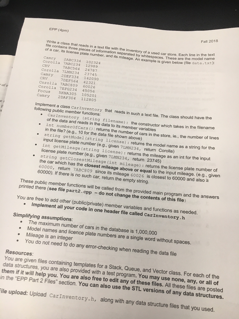  Program in C++ text file is: (need to save in data.txt