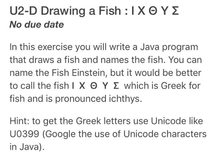  Please be clear with the codes please U2-D Drawing a Fish