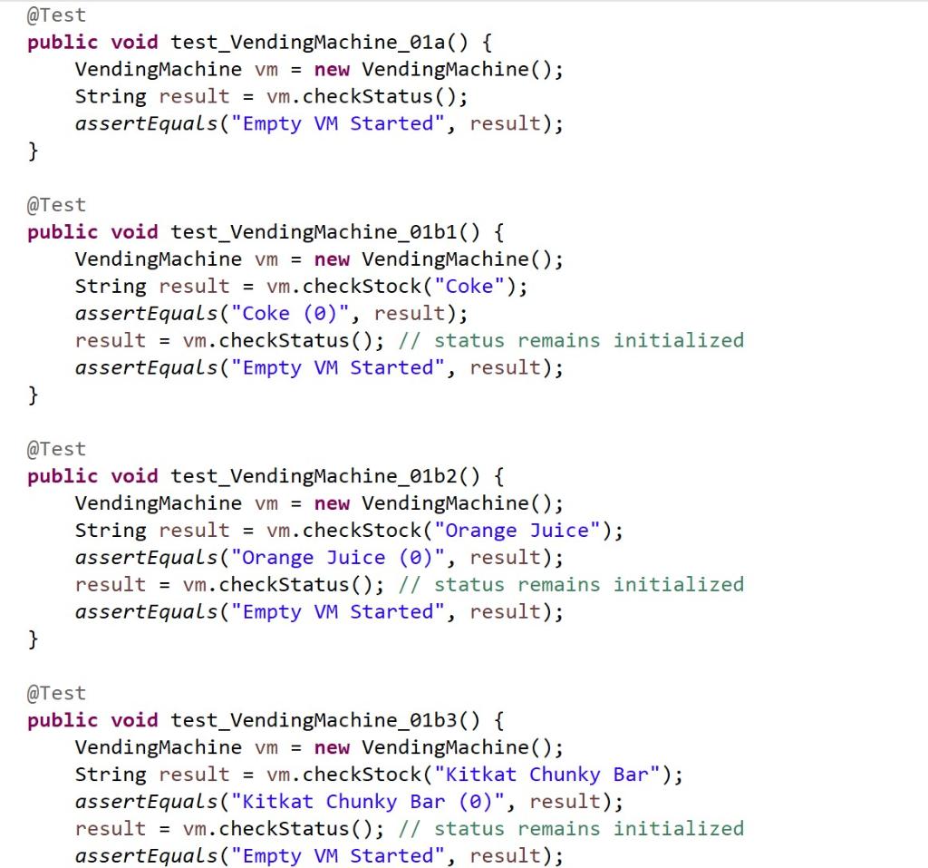 to develop an object-oriented program solving a (simplified) vending machine (VM) problem: