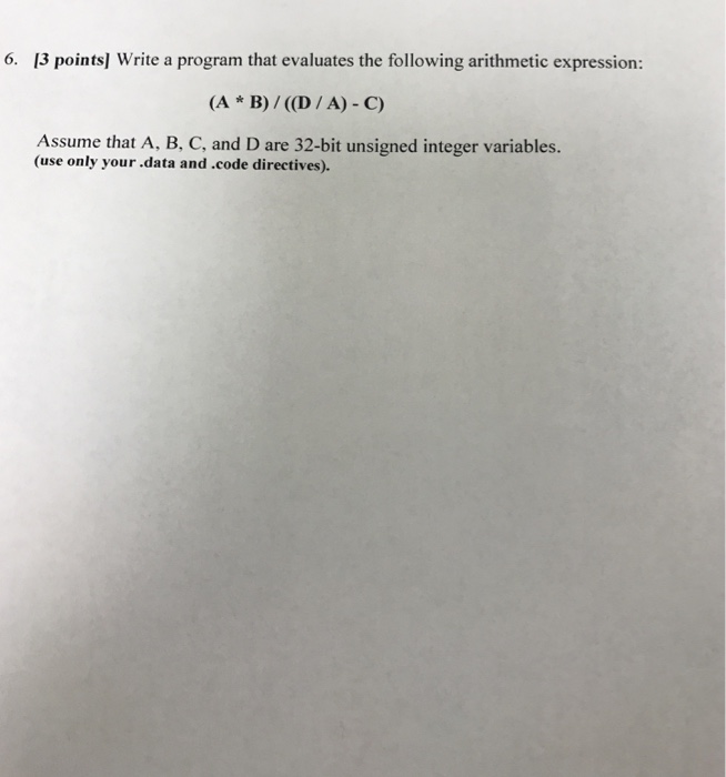  6. 13 points] Write a program that evaluates the following arithmetic