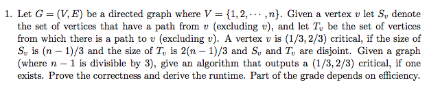 Let G = (V, E) be a directed graph where V =